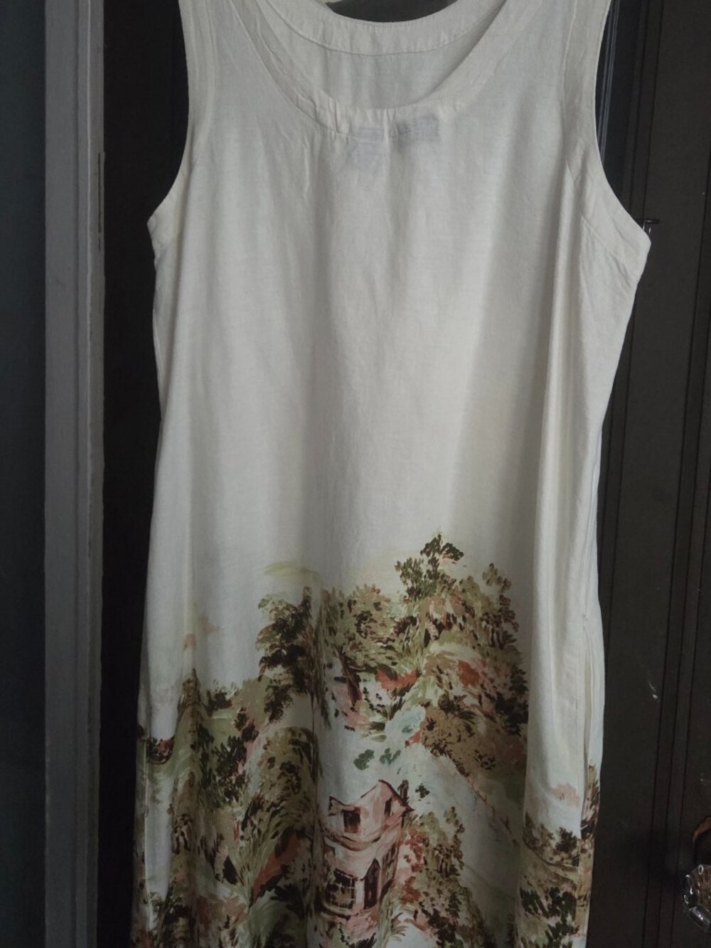 TAHARI sleeveless dress - cream multi - L